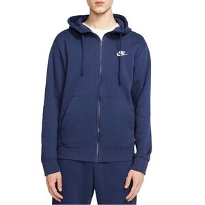 Nike vest hoodie navy blue men